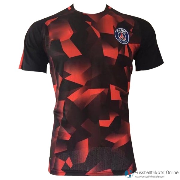 Paris Saint Germain Training Shirts 2017-18 Schwarz Orange Fussballtrikots Günstig